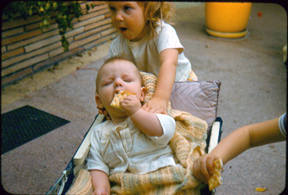 Alicia very annoyed and Dawn eating a saltine
